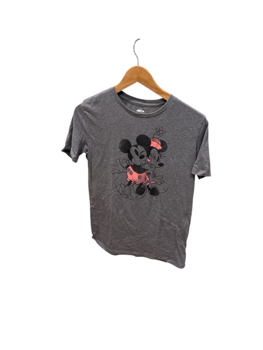 Old Navy Gray Kids' Mickey & Minnie Graphic Tee with Pink Accent
